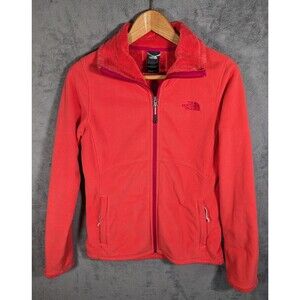 The North Face Morning Glory Fleece Sherpa Lined Jacket Women's Small Coral Pink